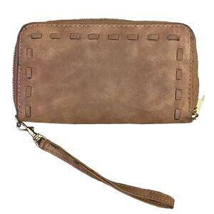 Boho Women’s Wallet Wristlet Faux Leather Full Zip Travel Clutch Card Holder